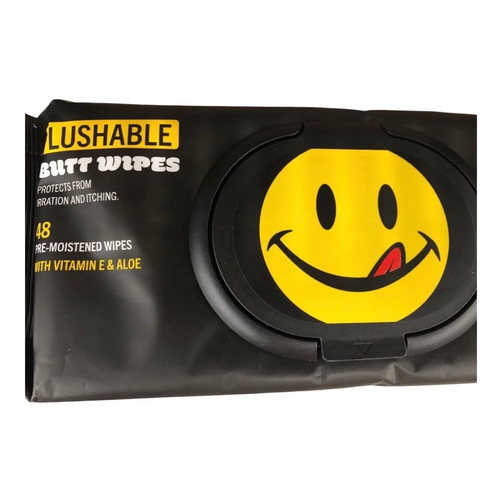 Joe Boxer 48 flushable pre-moistened‎ vitamin E & Aloe infused wipes new